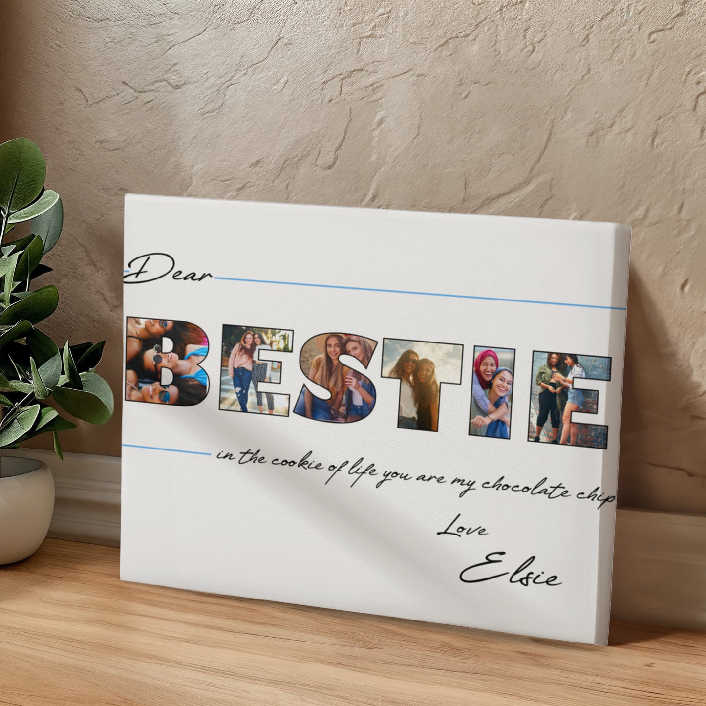 Custom Bestie Photo Canvas