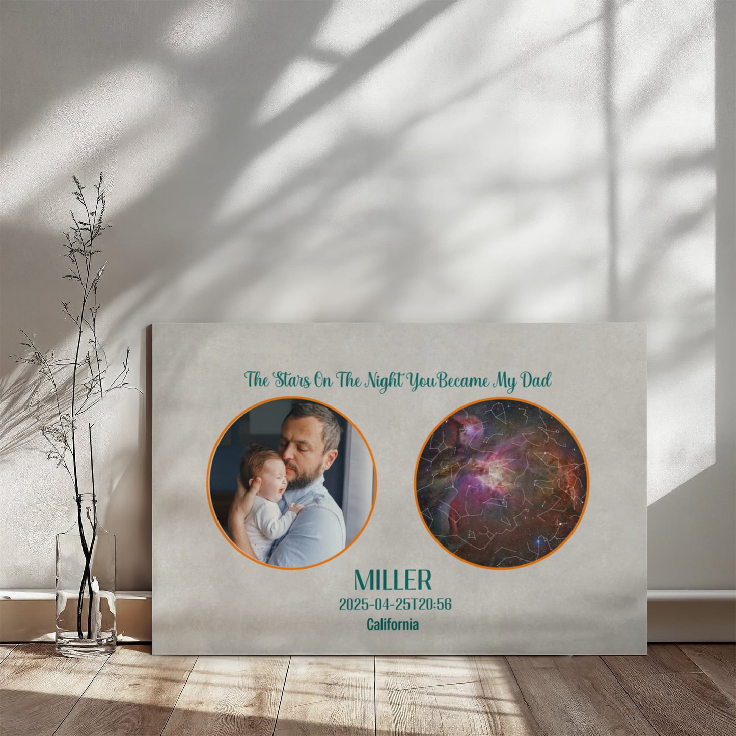Birthday Star map For Father's Day Dad Gift Canvas