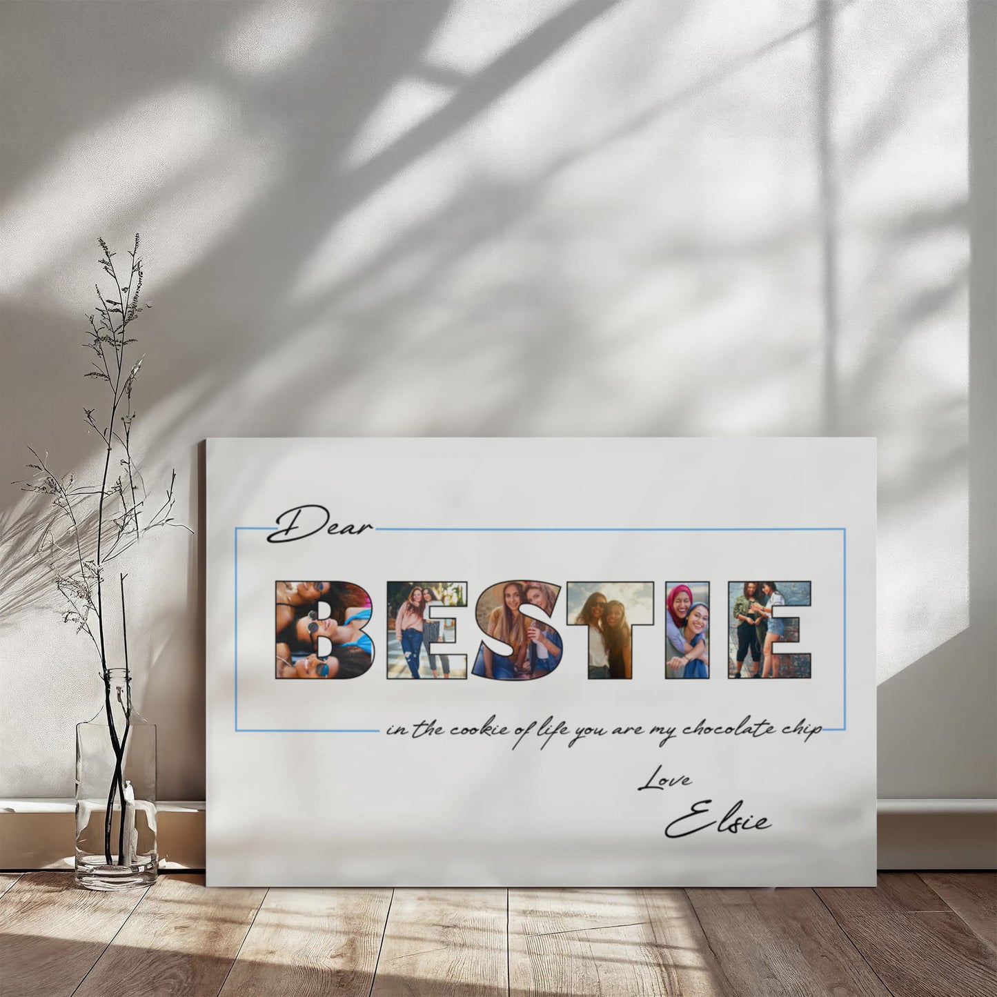 Custom Bestie Photo Canvas