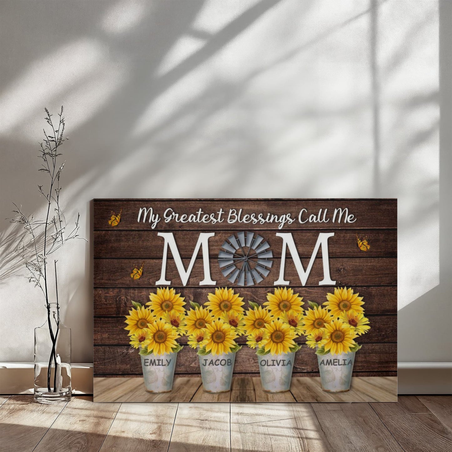 Personalized Wall Art, Mom Gift , Custom Mother Son Print, Mom Birthday Gift, Family Portrait