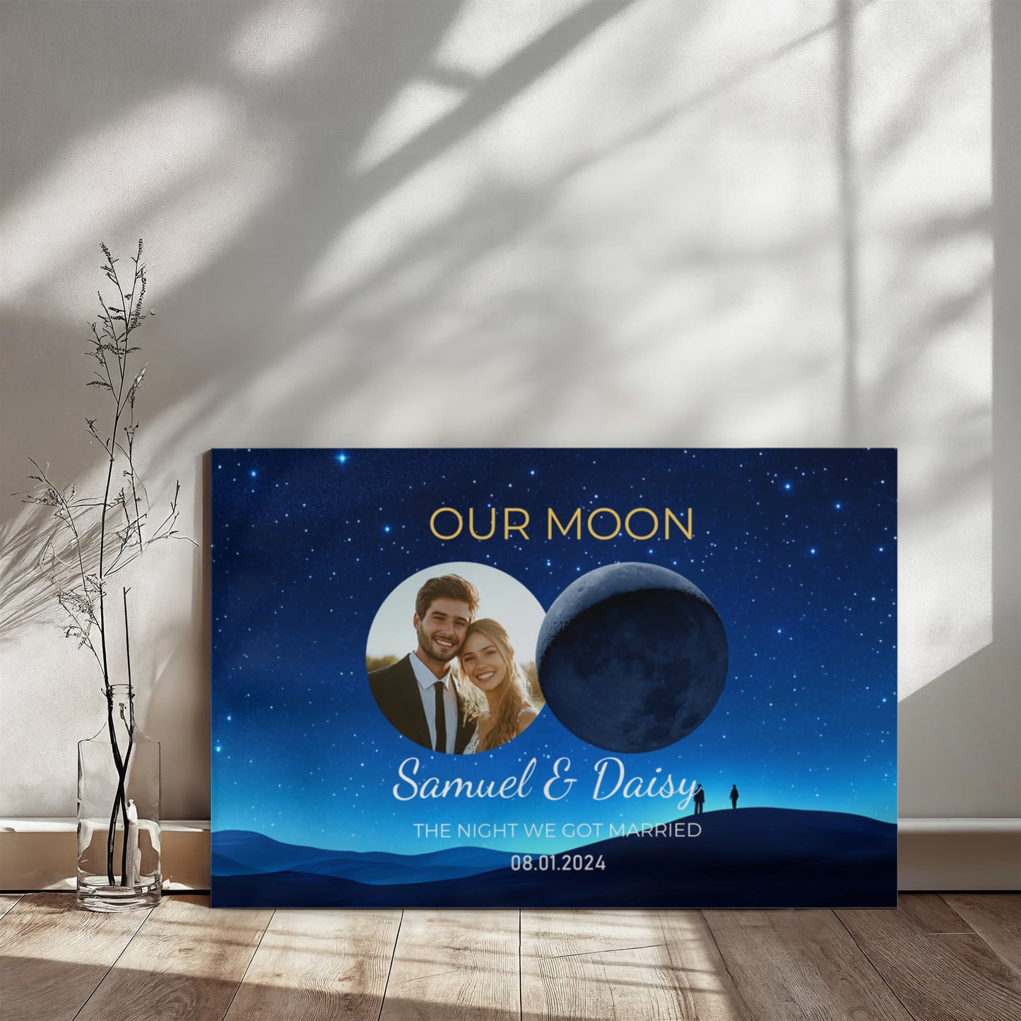 Our Moon Couple Custom Photo Moon Phase