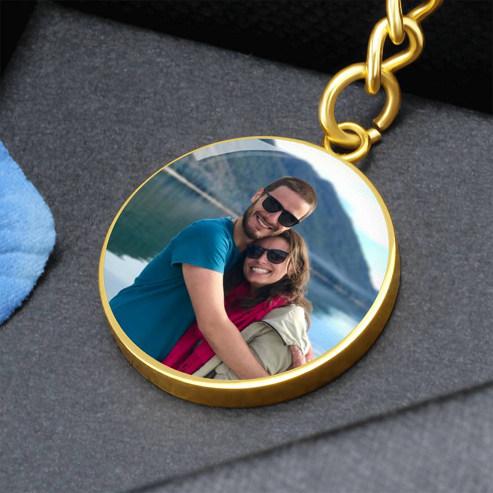 Circle Photo Keychain, Loss of Loved One Keychain, Personalized Memorial Gift, Remembrance Bereavement Gift, Custom Picture Keychain, Photo Keychain