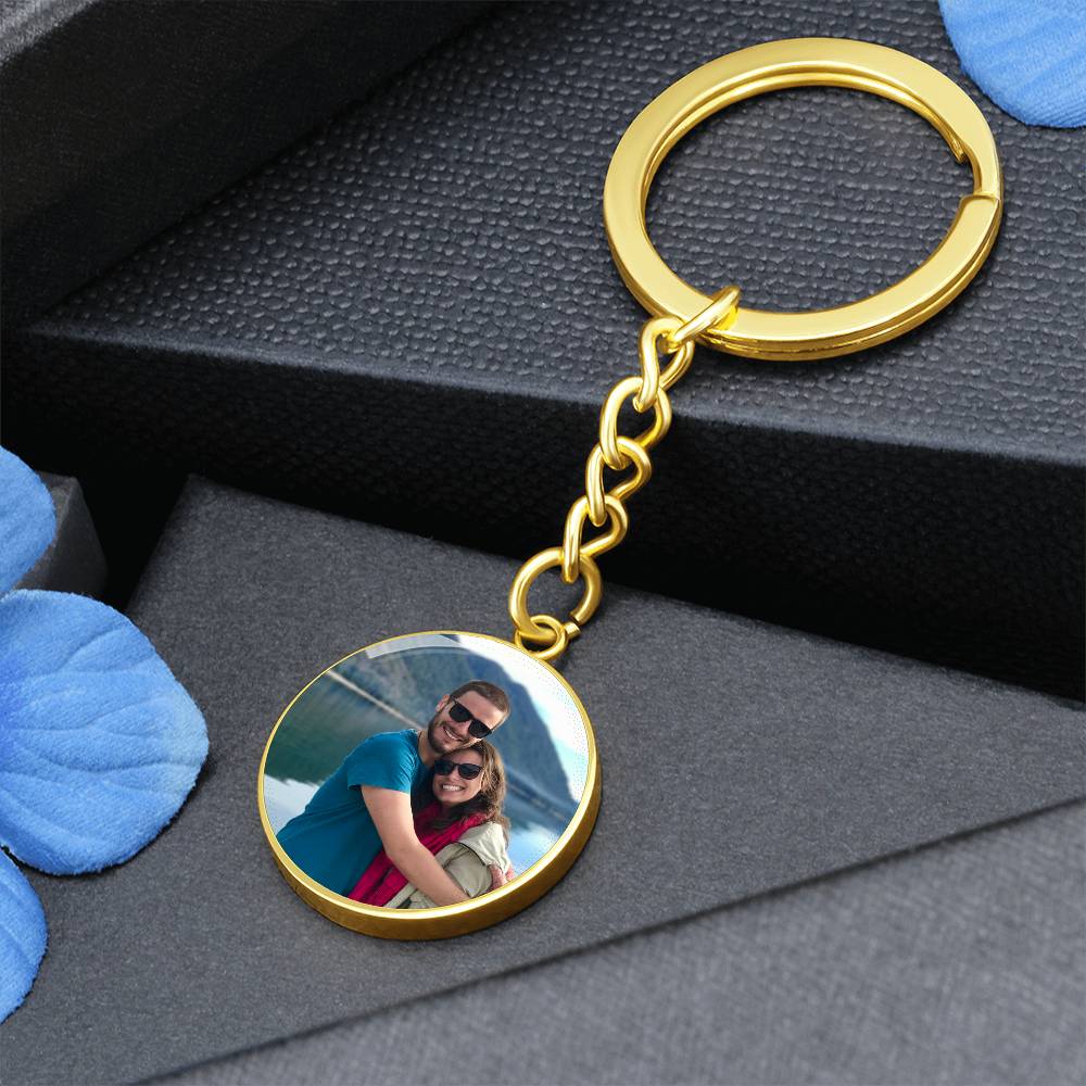Circle Photo Keychain, Loss of Loved One Keychain, Personalized Memorial Gift, Remembrance Bereavement Gift, Custom Picture Keychain, Photo Keychain