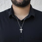 To My Amazing Dad, Stainless Cross Necklace w/Ball Chain, Birthday Gift For Born Again Dad, Christian Gifts, Religious Jewelry. I Love You Dad