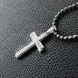 To My Amazing Dad, Stainless Cross Necklace w/Ball Chain, Birthday Gift For Born Again Dad, Christian Gifts, Religious Jewelry. I Love You