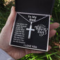 To My Amazing Dad, Stainless Cross Necklace w/Ball Chain, Birthday Gift For Born Again Dad, Christian Gifts, Religious Jewelry. I Love You Dad