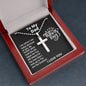 To My Amazing Dad, Stainless Cross Necklace w/Ball Chain, Birthday Gift For Born Again Dad, Christian Gifts, Religious Jewelry. I Love You Dad