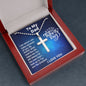 To My Amazing Dad, Stainless Cross Necklace w/Ball Chain, Birthday Gift For Born Again Dad, Christian Gifts, Religious Jewelry. I Love You