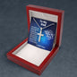 To My Amazing Dad, Stainless Cross Necklace w/Ball Chain, Birthday Gift For Born Again Dad, Christian Gifts, Religious Jewelry. I Love You