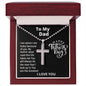 To My Amazing Dad, Stainless Cross Necklace w/Ball Chain, Birthday Gift For Born Again Dad, Christian Gifts, Religious Jewelry. I Love You Dad