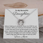 To My Beautiful Daughter, Lucky In Love Necklace, Christmas Gift, Meaningful Gift, Birthday Gift, from loving mom, Appreciation Gift.