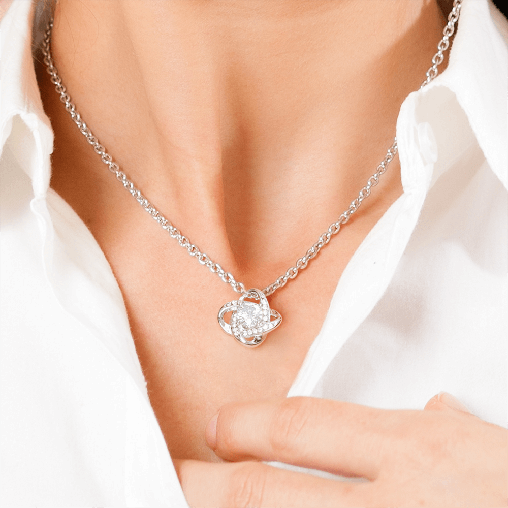 To My Beautiful Daughter, Love Knot Necklace, Birthday Gift, Meaningful Gift, From Loving Dad. I Love You Forever.