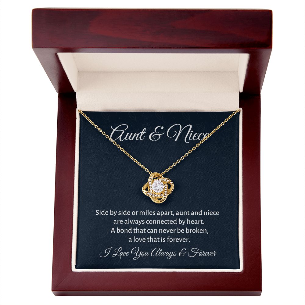 Aunt & Niece, Love Knot Necklace, Graduation Gift For Her, Birthday Gift For Her, From Loving Aunt - Family Gear Collections