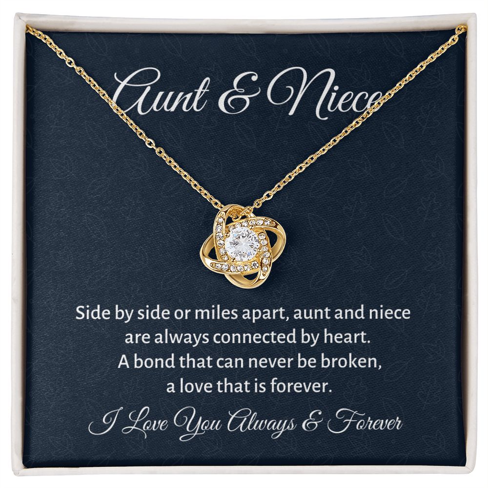 Aunt & Niece, Love Knot Necklace, Graduation Gift For Her, Birthday Gift For Her, From Loving Aunt - Family Gear Collections