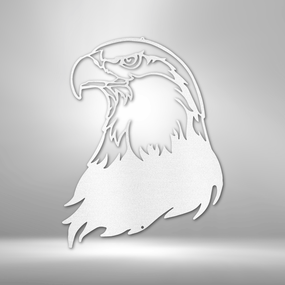 Bald Eagle Head Metal Sign, Housewarming Gift For Her, Birthday Gift For Patriotic Dad, Cabin Wall Hanging, Interior Wall Decor, Metal Wall Hanging, Son To Dad - Family Gear Collections