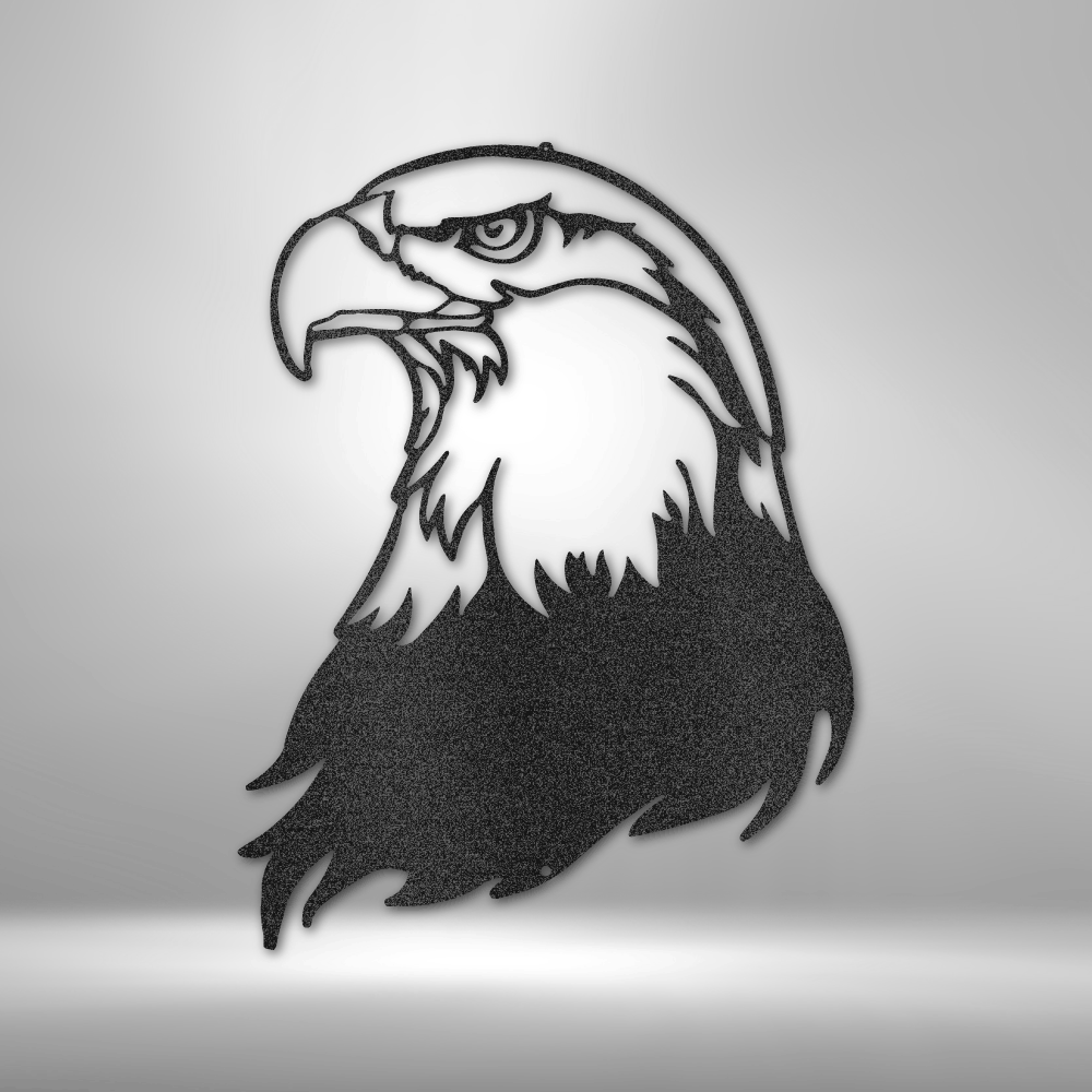 Bald Eagle Head Metal Sign, Housewarming Gift For Her, Birthday Gift For Patriotic Dad, Cabin Wall Hanging, Interior Wall Decor, Metal Wall Hanging, Son To Dad - Family Gear Collections