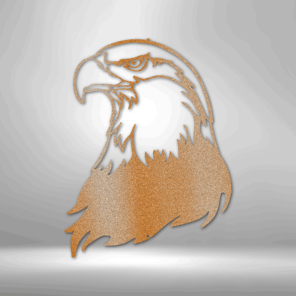 Bald Eagle Head Metal Sign, Housewarming Gift For Her, Birthday Gift For Patriotic Dad, Cabin Wall Hanging, Interior Wall Decor, Metal Wall Hanging, Son To Dad - Family Gear Collections