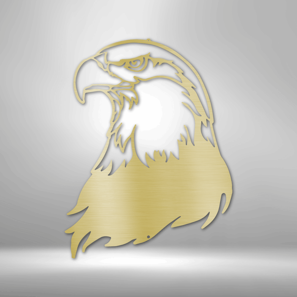 Bald Eagle Head Metal Sign, Housewarming Gift For Her, Birthday Gift For Patriotic Dad, Cabin Wall Hanging, Interior Wall Decor, Metal Wall Hanging, Son To Dad - Family Gear Collections