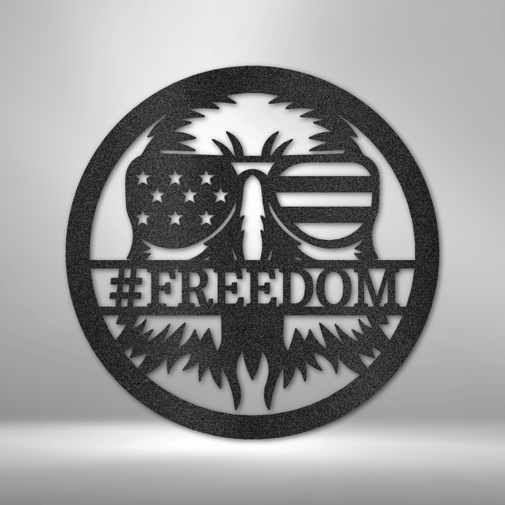 Custom American Eagle Metal Sign, Personalized Patriotic American Living Room Decor, Housewarming Gift For Veteran Dad, Birthday Gift For Best Father, Cabin Wall Hanging, Indoor Outdoor Wall Decor - Family Gear Collections