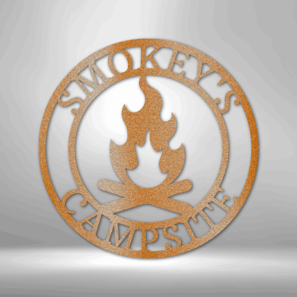 Custom Campfire Metal Sign, Personalized Campfire Metal Art, Campfire Metal Art Sign, Wedding Gift For Outdoorsy Couple, Ultimate Outdoor Decor. - Family Gear Collections