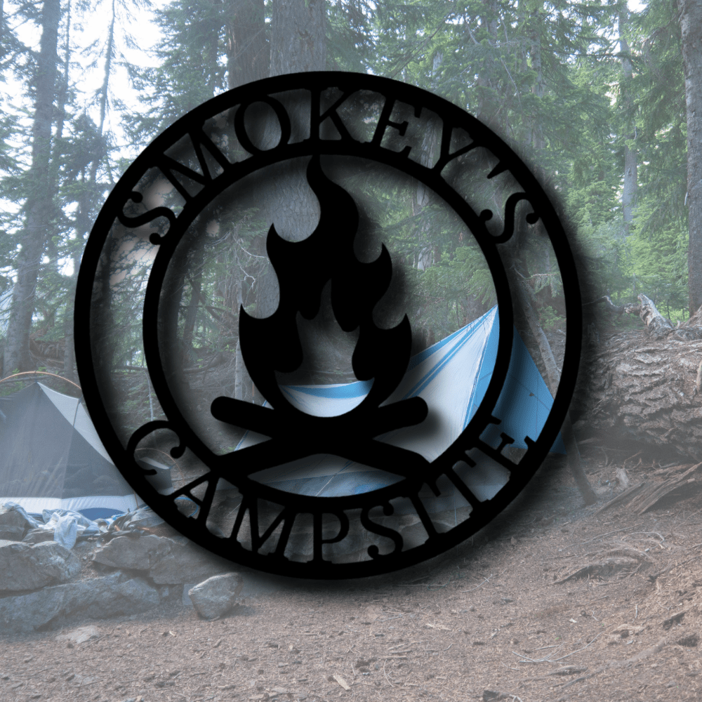 Custom Campfire Metal Sign, Personalized Campfire Metal Art, Campfire Metal Art Sign, Wedding Gift For Outdoorsy Couple, Ultimate Outdoor Decor. - Family Gear Collections