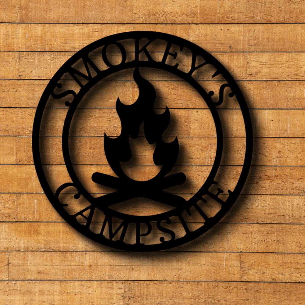 Custom Campfire Metal Sign, Personalized Campfire Metal Art, Campfire Metal Art Sign, Wedding Gift For Outdoorsy Couple, Ultimate Outdoor Decor. - Family Gear Collections