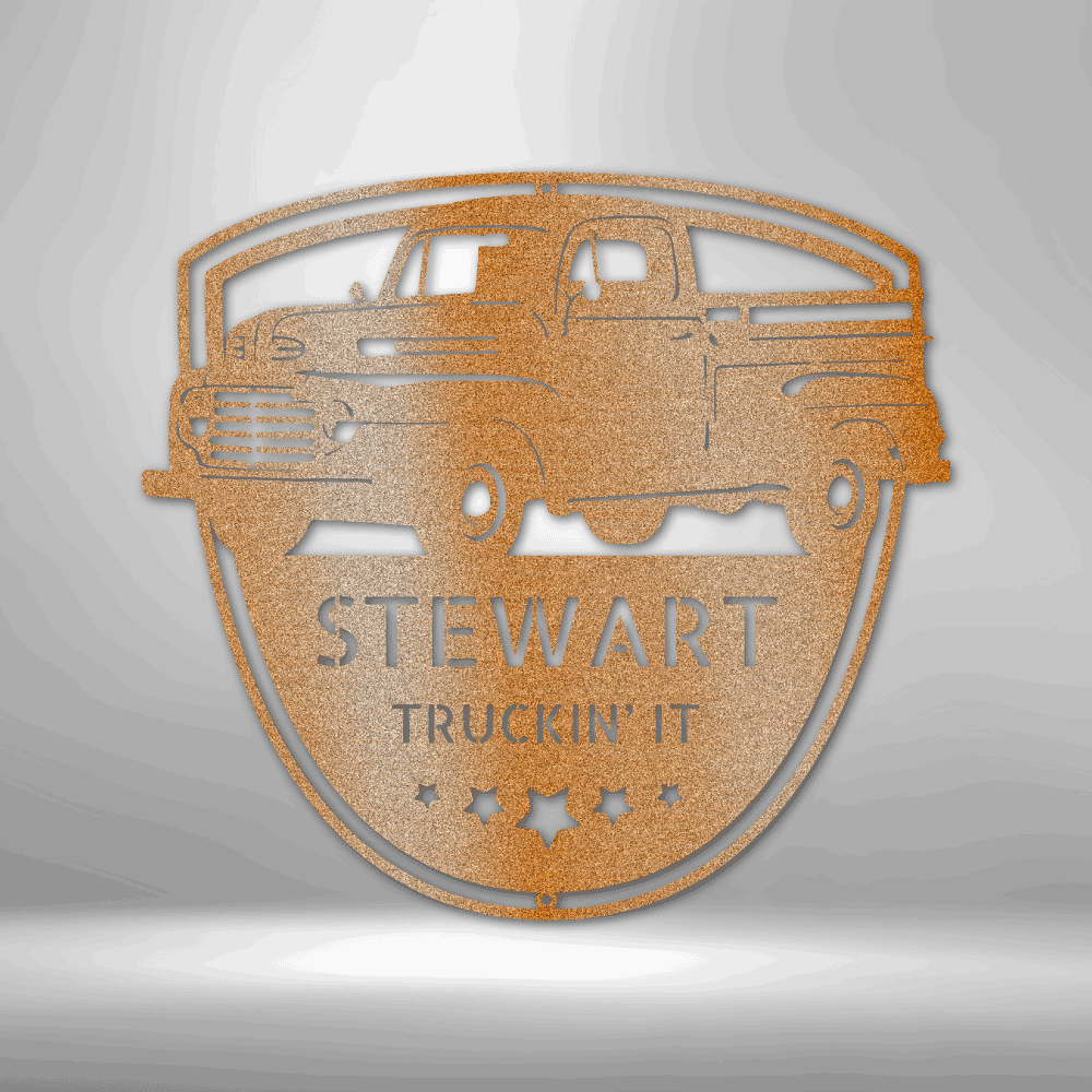 Custom Classic Ford 150 Metal Sign, Personalized Classic Ford 150 Monogram, Wall Art Hanging, Meaningful Gift, Birthday Gift For A Truck Lover. - Family Gear Collections