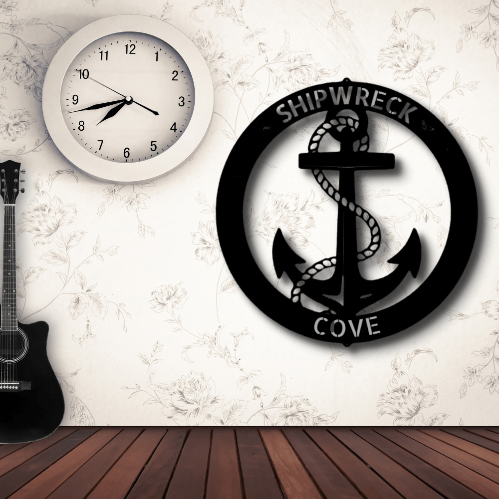 Custom Elaborate Anchor Ring Steel Sign, Personalized Elaborate Anchor Ring Monogram, Meaningful Gift, Birthday Gift For Retired Seaman, Housewarming Decor, Christmas Gift. - Family Gear Collections