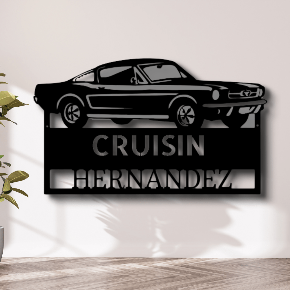 Custom Hear The Roar Metal Sign, Personalized Muscle Car Name Gift For Dad, Garage Wall Art Decor, Indoor Outdoor Metal Art Hangings, Son To Father Gift. - Family Gear Collections
