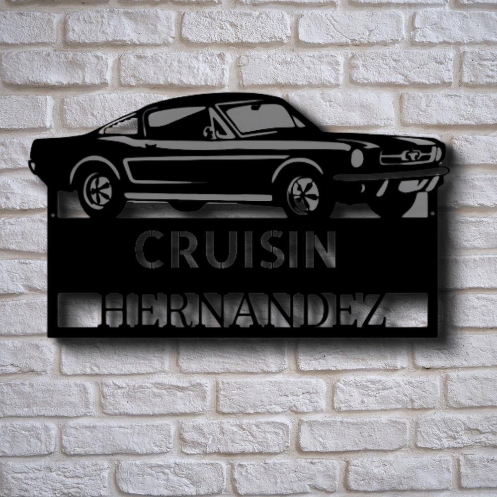 Custom Hear The Roar Metal Sign, Personalized Muscle Car Name Gift For Dad, Garage Wall Art Decor, Indoor Outdoor Metal Art Hangings, Son To Father Gift. - Family Gear Collections