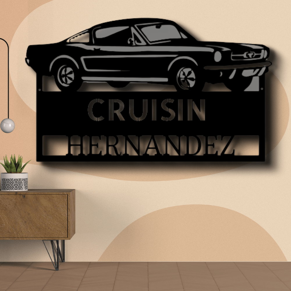 Custom Hear The Roar Metal Sign, Personalized Muscle Car Name Gift For Dad, Garage Wall Art Decor, Indoor Outdoor Metal Art Hangings, Son To Father Gift. - Family Gear Collections