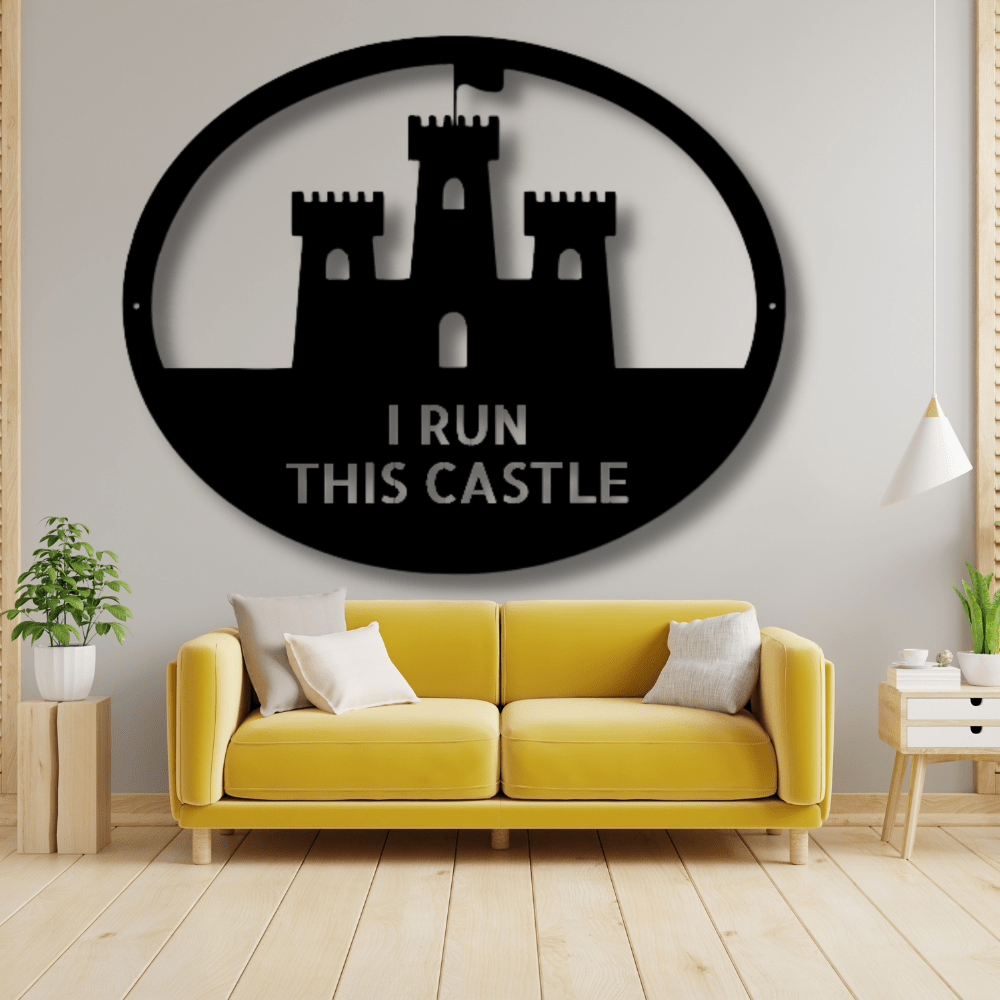 Custom King of the Castle Metal Sign, Personalized Castle Wall Art Decor, Medieval Age Castle Housewarming Gift, Man Cave Wall Art Decor, X-mas Gift. - Family Gear Collections