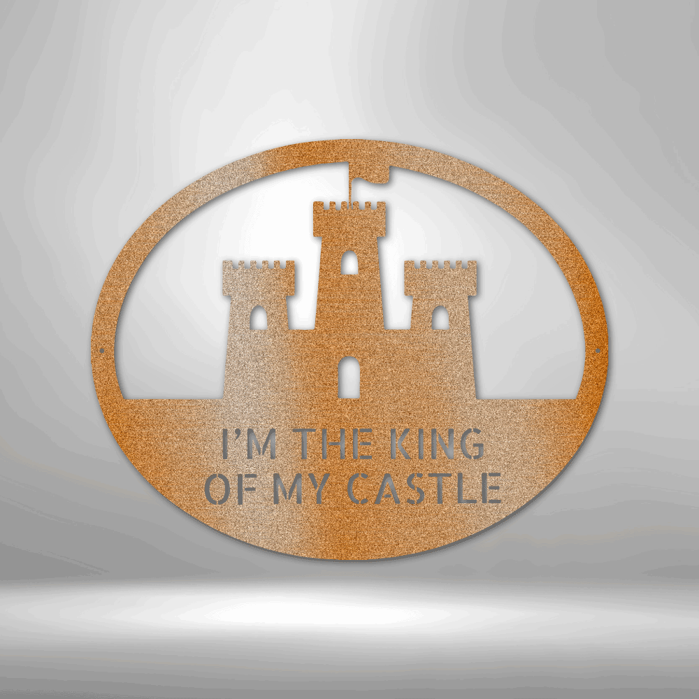 Custom King of the Castle Metal Sign, Personalized Castle Wall Art Decor, Medieval Age Castle Housewarming Gift, Man Cave Wall Art Decor, X-mas Gift. - Family Gear Collections