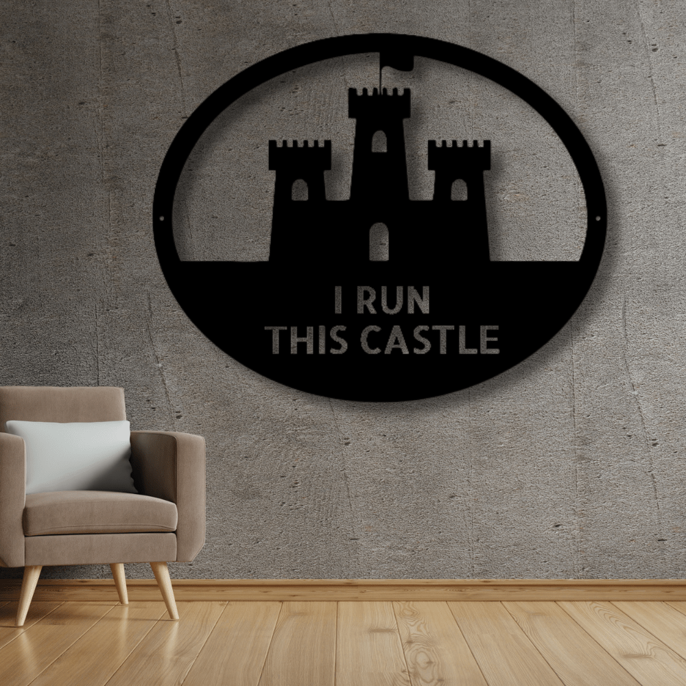 Custom King of the Castle Metal Sign, Personalized Castle Wall Art Decor, Medieval Age Castle Housewarming Gift, Man Cave Wall Art Decor, X-mas Gift. - Family Gear Collections