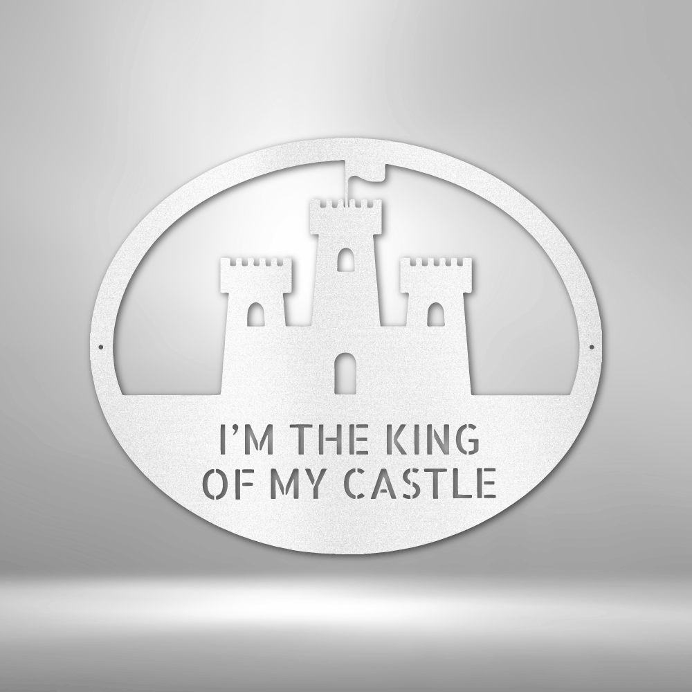 Custom King of the Castle Metal Sign, Personalized Castle Wall Art Decor, Medieval Age Castle Housewarming Gift, Man Cave Wall Art Decor, X-mas Gift. - Family Gear Collections