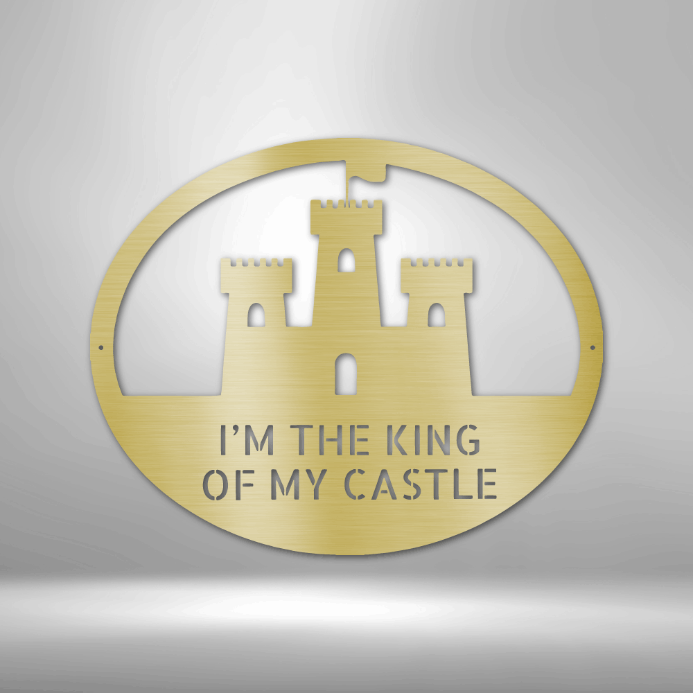 Custom King of the Castle Metal Sign, Personalized Castle Wall Art Decor, Medieval Age Castle Housewarming Gift, Man Cave Wall Art Decor, X-mas Gift. - Family Gear Collections