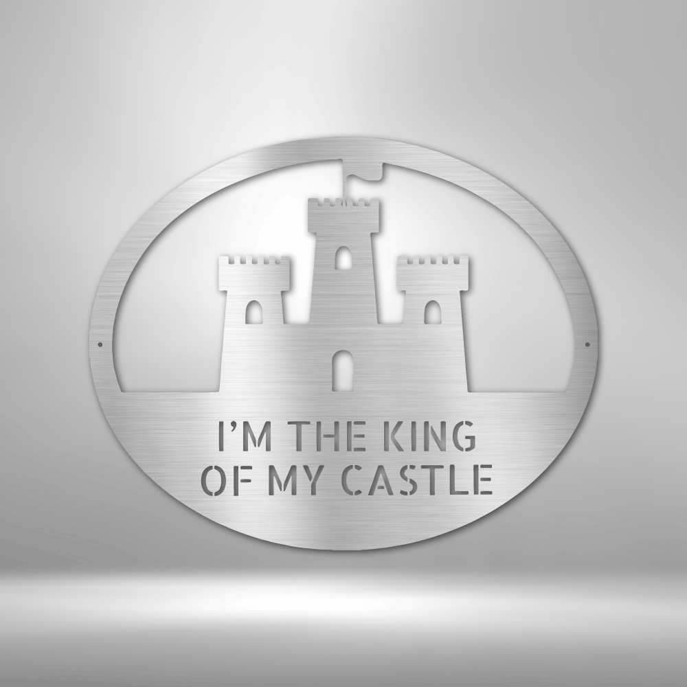 Custom King of the Castle Metal Sign, Personalized Castle Wall Art Decor, Medieval Age Castle Housewarming Gift, Man Cave Wall Art Decor, X-mas Gift. - Family Gear Collections