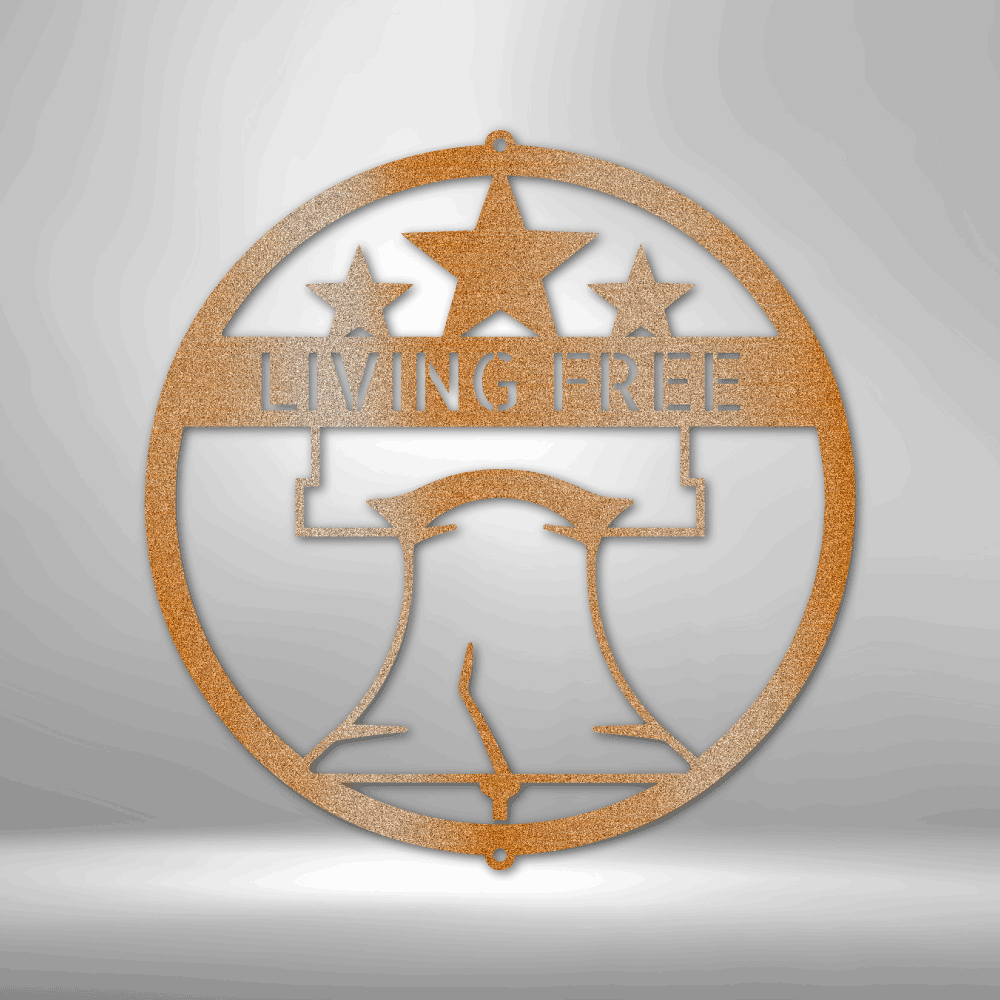 Custom Liberty Bell Metal Art Sign, Personalized Name Liberty Bell Monogram, Patriotic Wall Hanging, Birthday Gift For Dad, Indoor Liberty Decor. - Family Gear Collections