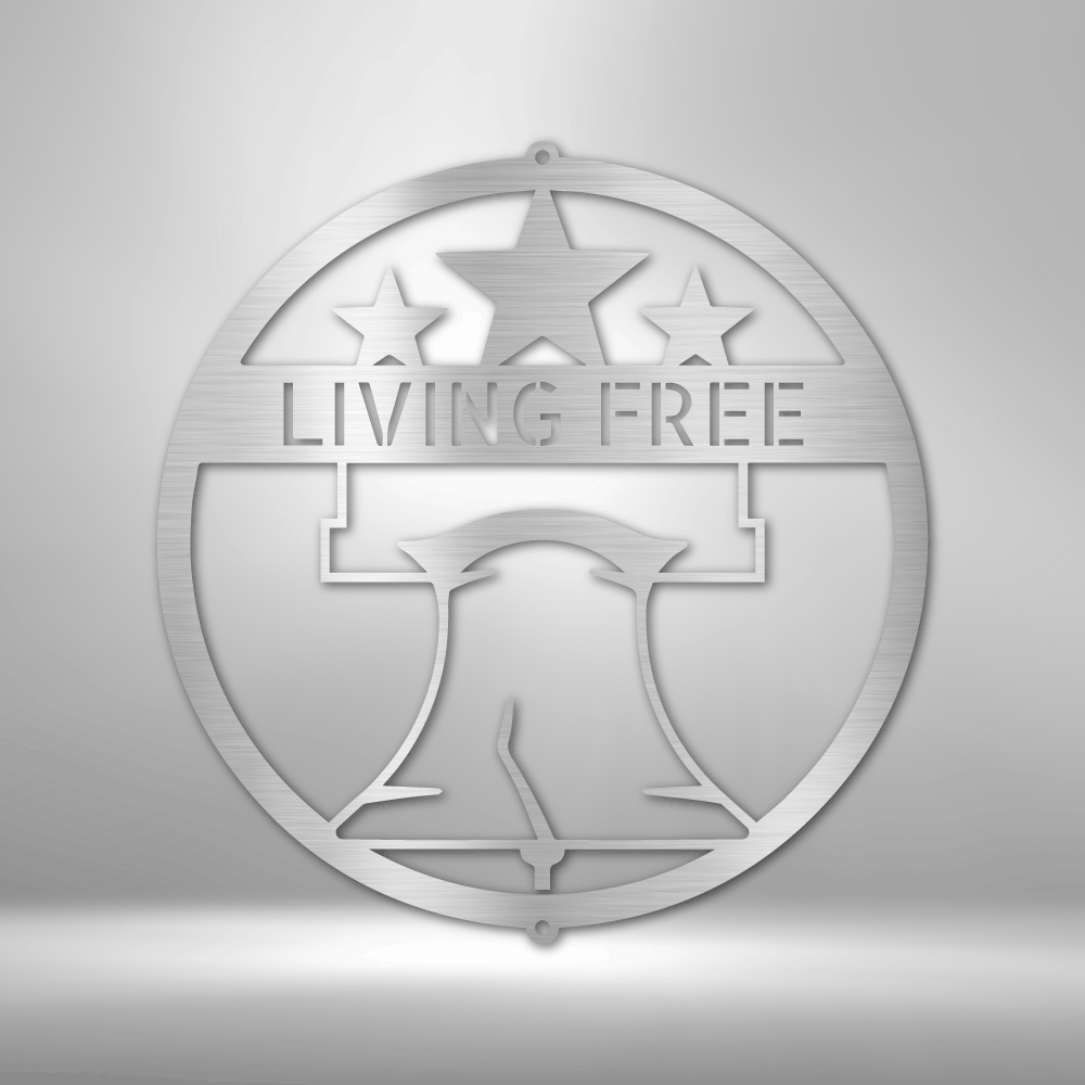 Custom Liberty Bell Metal Art Sign, Personalized Name Liberty Bell Monogram, Patriotic Wall Hanging, Birthday Gift For Dad, Indoor Liberty Decor. - Family Gear Collections