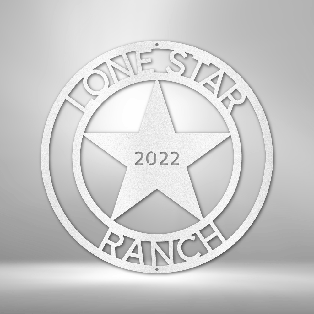 Custom Lone Star Metal Art Sign, Personalized Lone Star Metal Art Decor, Ranch Name Gift For A Rancher, Indoor Outdoor Décor. - Family Gear Collections
