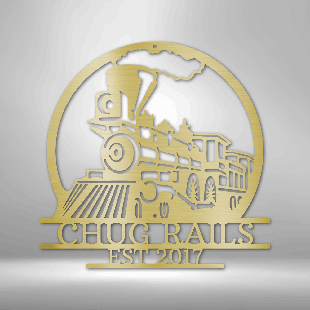 Custom Old Fashion Train Metal Sign, Personalized Old Train Monogram, Birthday Gift For Engineman, Outdoor Indoor Wall Hanging, Meaningful Gift, Christmas Gift Gift For Him, Housewarming Gift. - Family Gear Collections