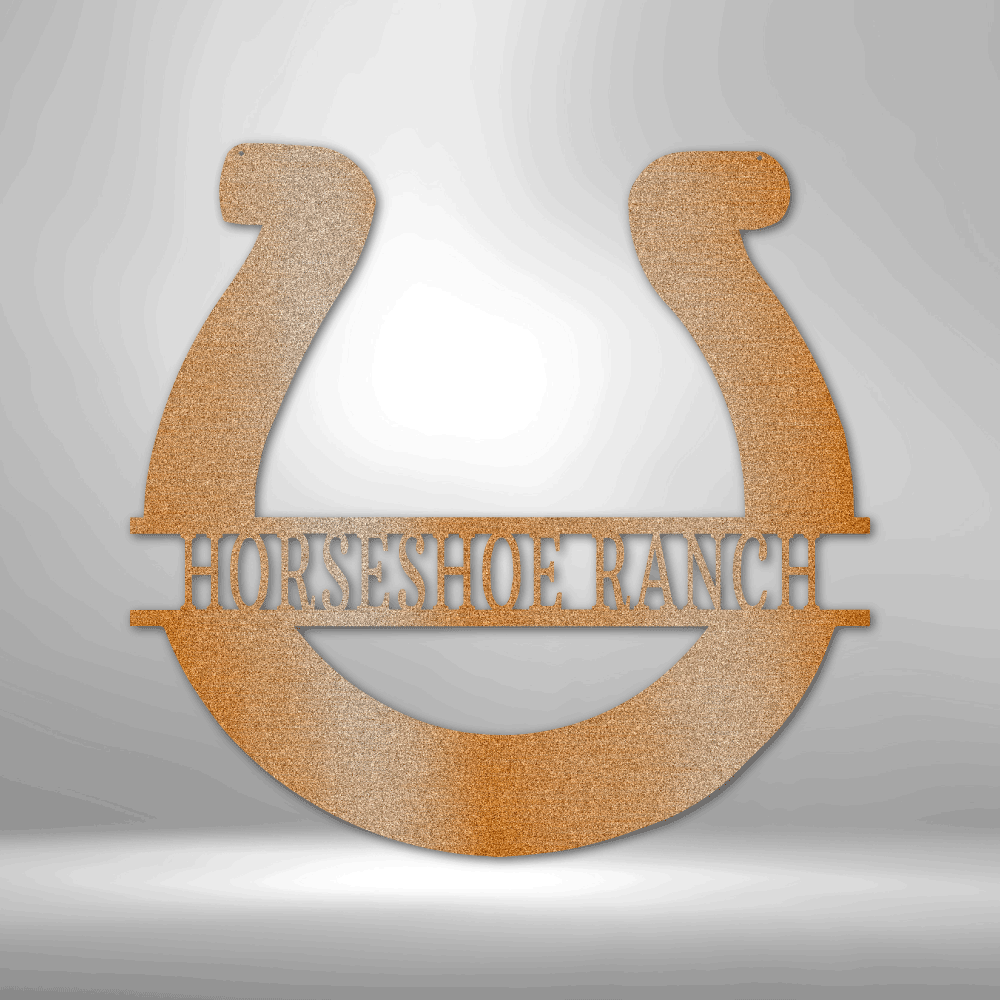 Custom Simple Horseshoe Metal Sign, Personalized Horseshoe Monogram, Birthday Gift For Horse Lover, Meaningful Gift, Son To Dad Gift, Gift From Son, Housewarming Decor, Outdoor Hanging. - Family Gear Collections