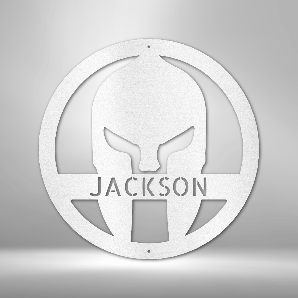 Custom Spartan Helmet Metal Art Sign, Personalized Spartan Gladiator Helmet Wall Art Decor, X-mas Gift For Him, Mother To Son Gift. - Family Gear Collections
