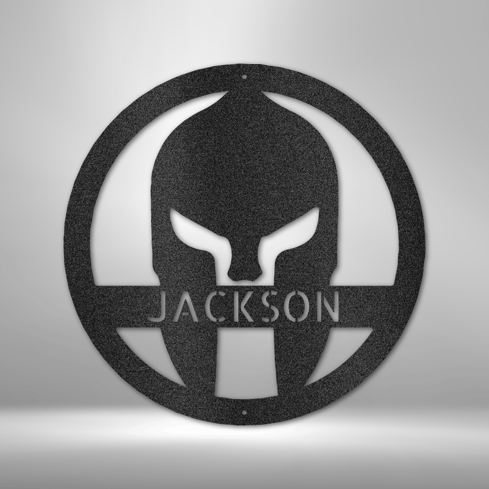 Custom Spartan Helmet Metal Art Sign, Personalized Spartan Gladiator Helmet Wall Art Decor, X-mas Gift For Him, Mother To Son Gift. - Family Gear Collections