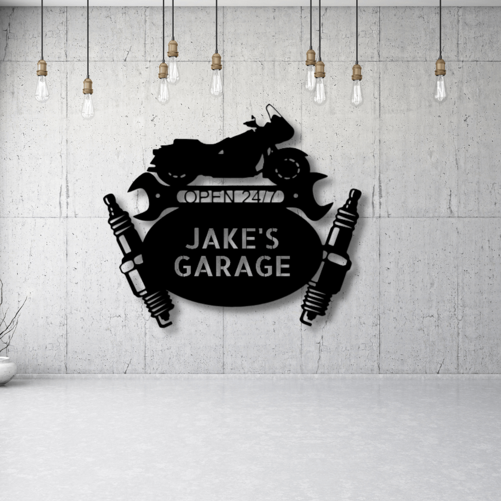 Custom Trike Motorcycle Metal Art Sign, Personalized Birthday Gift For Trike Mechanic Dad, Garage Wall Art Sign, Son To Father Gift. - Family Gear Collections