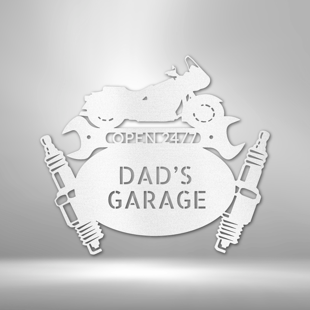 Custom Trike Motorcycle Metal Art Sign, Personalized Birthday Gift For Trike Mechanic Dad, Garage Wall Art Sign, Son To Father Gift, Man Cave Decor. - Family Gear Collections