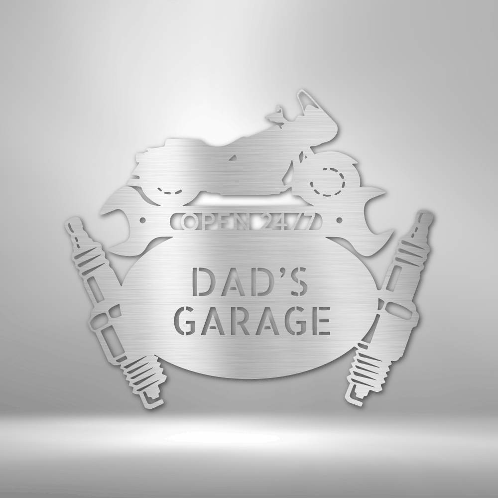 Custom Trike Motorcycle Metal Art Sign, Personalized Birthday Gift For Trike Mechanic Dad, Garage Wall Art Sign, Son To Father Gift, Man Cave Decor. - Family Gear Collections