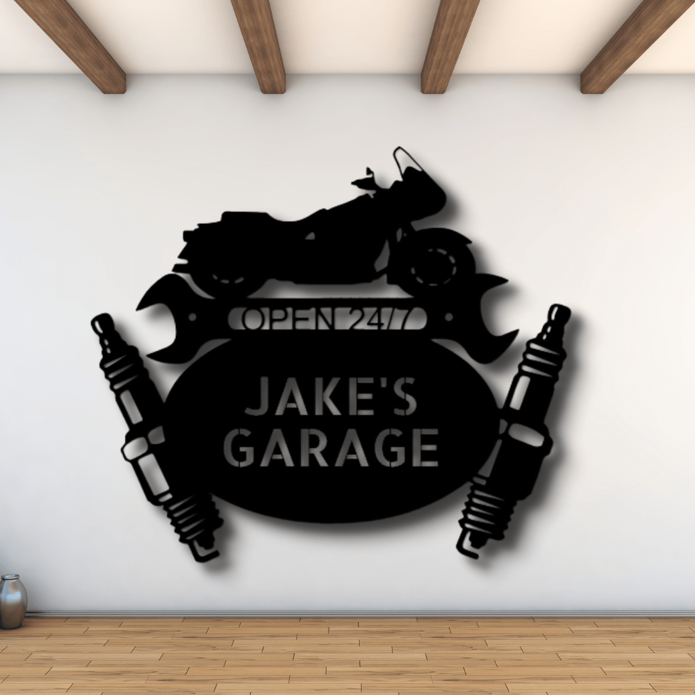 Custom Trike Motorcycle Metal Art Sign, Personalized Birthday Gift For Trike Mechanic Dad, Garage Wall Art Sign, Son To Father Gift, Man Cave Decor. - Family Gear Collections