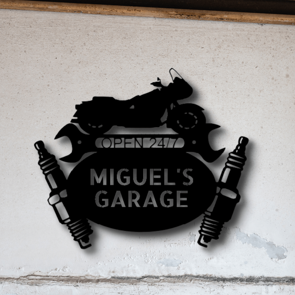 Custom Trike Motorcycle Metal Art Sign, Personalized Birthday Gift For Trike Mechanic Dad, Garage Wall Art Sign, Son To Father Gift, Man Cave Decor. - Family Gear Collections