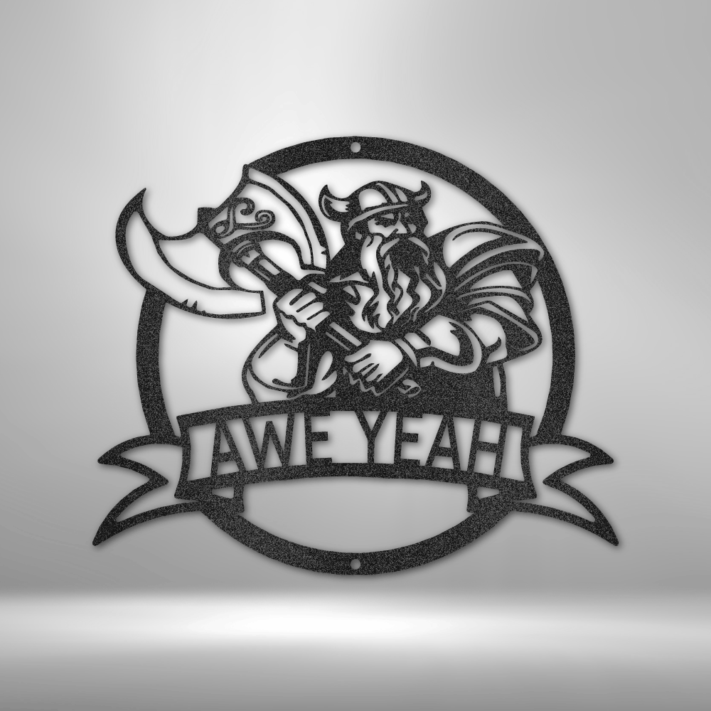 Custom Viking Metal Monogram, Scandinavian Metal Wall Decor, Christmas Gift, Farmhouse Wall Art - Family Gear Collections